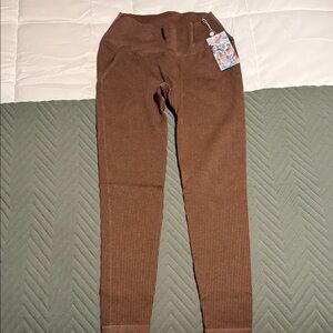 Balance Athletica Brown Ribbed Leggings